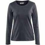 T-SHIRT MANCHES LONGUES FEMME GRIS FONCÉ TAILLE M - BLAKLADER