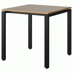 TABLE MALIBU 80X80 T6 SOUDÉ STR ALAI CHÊNE 1146/NOIR 9005 - MANUTAN EXPERT