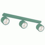 ARGON SPOT POUR PLAFOND CHLOE RÉGLABLE À 3 LAMPES, VERT
