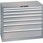 ARMOIRE 7 TIROIRS 1023X572X850MM-CAPACITÉ 200KG-GRIS/ARGENT - LISTA
