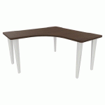 BUREAU EVIDENCE SYMÉTRIQUE 140X140 NOYER/BLANC - VINCO