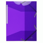 CHEMISE 3 RABATS À ÉLASTIQUES POLYPROPYLÈNE 5/10E IDERAMA PP - A4 - VIOLET - LOT DE 15