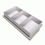 ORGANISATEUR DE DRESSING AVEC COULISSES - 3 PANIERS - 900 MM - GRIS EMUCA