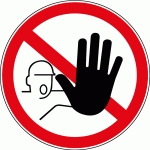 PICTOGRAMME D'INTERDICTION - ACCÈS INTERDIT AUX PERSONNES NON AUTORISÉES  - PVC - 315