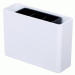 MULTIPOT À CRAYONS SMART-LINE, PLASTIQUE, BLANC - LOT DE 2
