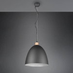 REALITY LEUCHTEN SUSPENSION JAGGER, À UNE LAMPE, Ø 40 CM, NOIRE