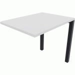 RETOUR AVEC PIED DE SOUTIEN L80XP60 ÉP.25MM BLANC/NOIR - EOL