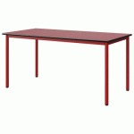 TABLE MALIBU 160X80 T6 4P STRA ROUGE U321/NOIR ROUGE 3020 - MANUTAN EXPERT