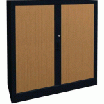 ARMOIRE À RIDEAUX 100 X 102CM HÊTRE/ANTHRACITE - MANUTAN COLLECTIVITÉS