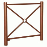 BARRIÈRE CARREFOUR 1.07 M - ZINC ASPECT CORTEN - PROCITY