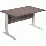 BUREAU DROIT PIEDS L EN MÉTAL FAST 120 CM FRÊNE CHROME