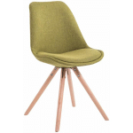 CHAISE TOULOUSE TISSU PIEDS RONDS VERT NATURE