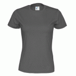COTTOVER T-SHIRT COL ROND FEMME - CERTIFIÉ GOTS ANTHRACITE - TAILLE XXXL