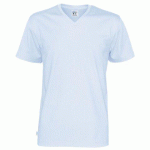 COTTOVER T-SHIRT MANCHES COURTES COL V HOMME - CERTIFIÉ GOTS BLEU CLAIR - TAILLE S
