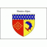 DRAPEAU HAUTES ALPES : DIMENSIONS - 50 X 75 CM
