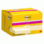 LOT DE 12 - NOTES REPOSITIONNABLES JAUNES SUPER STICKY POST-IT - BLOC DE 90 FEUILLES