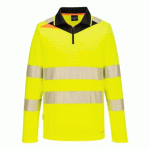 PORTWEST DX419 POLO MANCHES LONGUES HV DX4 JAUNE/NOIR - TAILLE XXXL