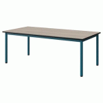 TABLE MALIBU 160X80 T3 4P STRA ANTIB ACACIA/NOIR BLEU 5025