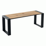 BANC BURGER 120 CM STRAT COMPACT CHÊNE PROV./ACIER NOIR