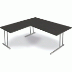 BUREAU ARTLINE 1800X800X680-820 + EXTENSION 1000X600 ANTHR.