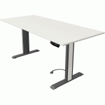 BUREAU RÉGLABLE MOVE 1 ADVANCE BLANC/ANTHRACITE - 180X80 CM - KERKMANN