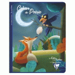 CAHIER DE POÉSIE PIQUÉ 'LES FABLES DE LA FONTAINE' 17X22CM 48P GRANDS CARREAUX + UNI COULEUR ALÉATOIRE - ASSORTIS - LOT DE 20