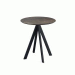 INFINITY TABLE DE BISTROT RIVERWASHED WOOD Ø70 CM - VEBA