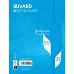 LOT DE 5 - BUVARD 7000 16X21 CM 100 FEUILLES UNI 100 G TEINTE BLANCHE