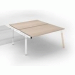 PÔLE DE 2 BUREAUX DROITS L 160 X P 80 CM, PIÉTEMENT BOIS MÉTAL CHÊNE CLAIR - ARCH - ELÉMENT SUIVANT