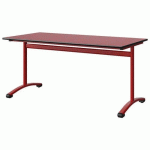 TABLE MALIBU 160X80 T6 DL STRA ROUGE U321/NOIR ROUGE 3020 - MANUTAN EXPERT