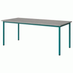 TABLE MALIBU 180X80 T5 4P STRA ABS BÉTON F186/BLEU 5018