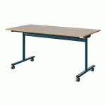 TABLE MALIBU RAB. 160X80 T6 DL STRA ALAISÉ ACACIA/BLEU 5025 - MANUTAN EXPERT
