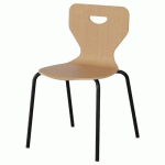 CHAISE MALIBU 4P - T4 - COQUE HÊTRE / ACIER NOIR 9005 - MANUTAN EXPERT