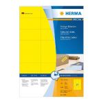 HERMA ETIQUETTES COULEUR - HERMA - COLORIS : JAUNE -  70 X 37 - BOITE DE 2400 ÉTIQUETTES