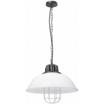 LUSTRE SUSPENSION VINTAGE E27 PLAFONNIER EN MÉTAL POUR CHAMBRE SALON COULOIR BAR RESTAURANT BLANC - BLANC