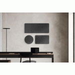 PANNEAU MURAL ACOUSTIQUE WALL SCULPO CARRÉ , PET GRIS FONCÉ, L 600 X H 600 MM ARCHYI