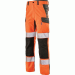 PANTALON FLUO ADVANCED 9B30 - ORANGE FLUO / CHARCOAL - 60 - CEPOVETT SAFETY