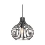 QAZQA - SAFFIRA - SUSPENSION - 1 LUMIÈRE - Ø 380 MM - NOIR - MODERNE - ÉCLAIRAGE INTÉRIEUR - SALON I CHAMBRE I CUISINE I SALLE À MANGER - NOIR