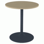 TABLE EKO Ø70 PLAT STRATIFIÉ HÊTRE MIEL - PIÈTEMENT NS - MOBIDECOR