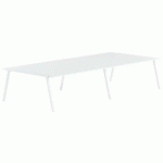 TABLE RÉUNION GARY 300 X 160 CM PIED BLANC PLATEAU BLANC - MBA