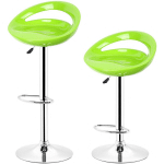 2 TABOURETS DE BAR , CHAISE DE BAR, TABOURET DE BAR EN ABS PLASTIQUE , POUR CUISINE, BAR, BISTROT,VERT