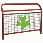 BARRIÈRE 1.50 SPÉC ECOLE CONVIVIALE CHIEN ZINC ASPECT CORTEN - PROCITY