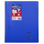 CAHIER RELIURE INTÉGRALE ENVELOPPANTE KOVERBOOK A4+ 160 PAGES PETITS CARREAUX DÉTACHABLES PERFORÉ 4 TROUS COUVERTURE POLYPROPYLÈNE T RANSPARENT - ASSORTIS - LOT DE 5