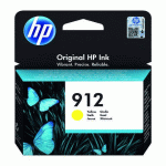 CARTOUCHE HP 912 JAUNE POUR IMPRIMANTE JET D