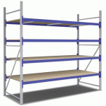 KIT RAYONNAGE DÉPART 2500X2700X1100 MM 4 NIVEAUX 2000 KG - BITO