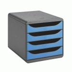 MODULE DE CLASSEMENT EXACOMPTA BIG BOX 4 TIROIRS COFFRE NOIR