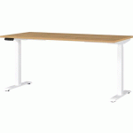 BUREAU RÉGLABLE ÉLECTRIQUE GW-JET - 160CM - CHÊNE/BLANC - GERMANIA