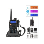 GROOFOO - TALKIE-WALKIE UV-5R COMPACT AVEC BATTERIE LITHIUM - RADIO BIDIRECTIONNELLE VHF/UHF PORTABLE