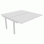 MULTIPOSTE SUIVANT L160 X P163 - ECHANCRURE PIED ARCHE BLANC - BURONOMIC
