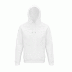 SWEAT PERSONNALISABLE À CAPUCHE COTON ORGANIQUE BIO BLANC